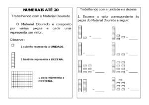 1 300x212 - Atividades de Matemática - Numerais e Dezenas