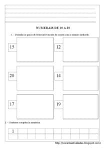 9 212x300 - Atividades de Matemática - Numerais e Dezenas