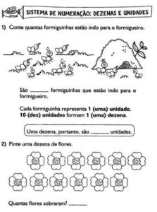 Sistema de numeração dezenas e unidades 223x300 - Atividades de Matemática - Numerais e Dezenas