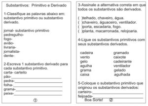 Atividades sobre Substantivos Primitivos e Derivados 1 300x215 - Atividades sobre Substantivos Primitivos e Derivados
