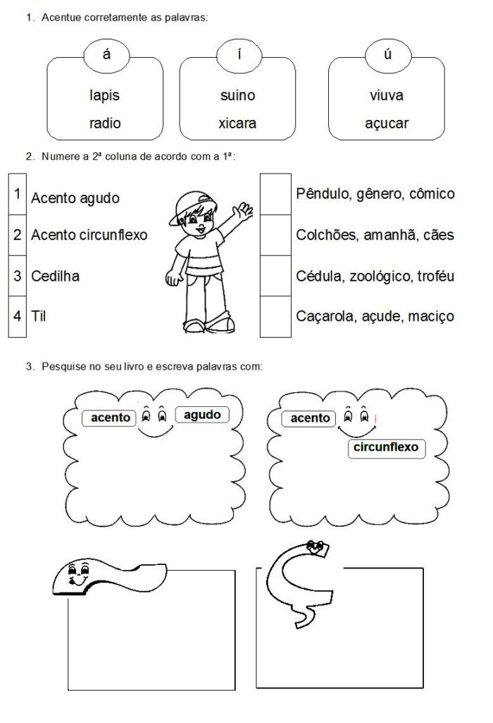 Atividades sobre Sílaba Tônica para imprimir Mundinho da Criança