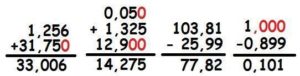 números decimais 300x76 - Atividades de multiplicação com números inteiros e decimais